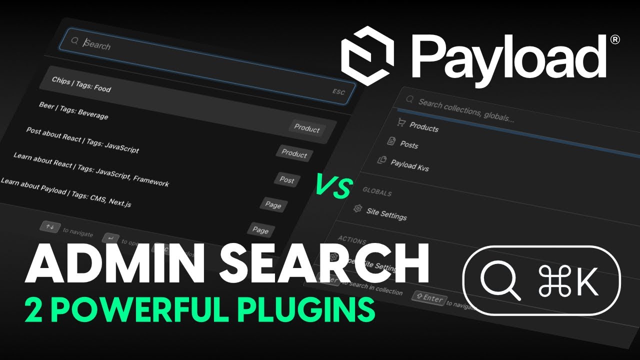 The Best Admin Search Experience for Payload CMS (2 Plugins Compared)