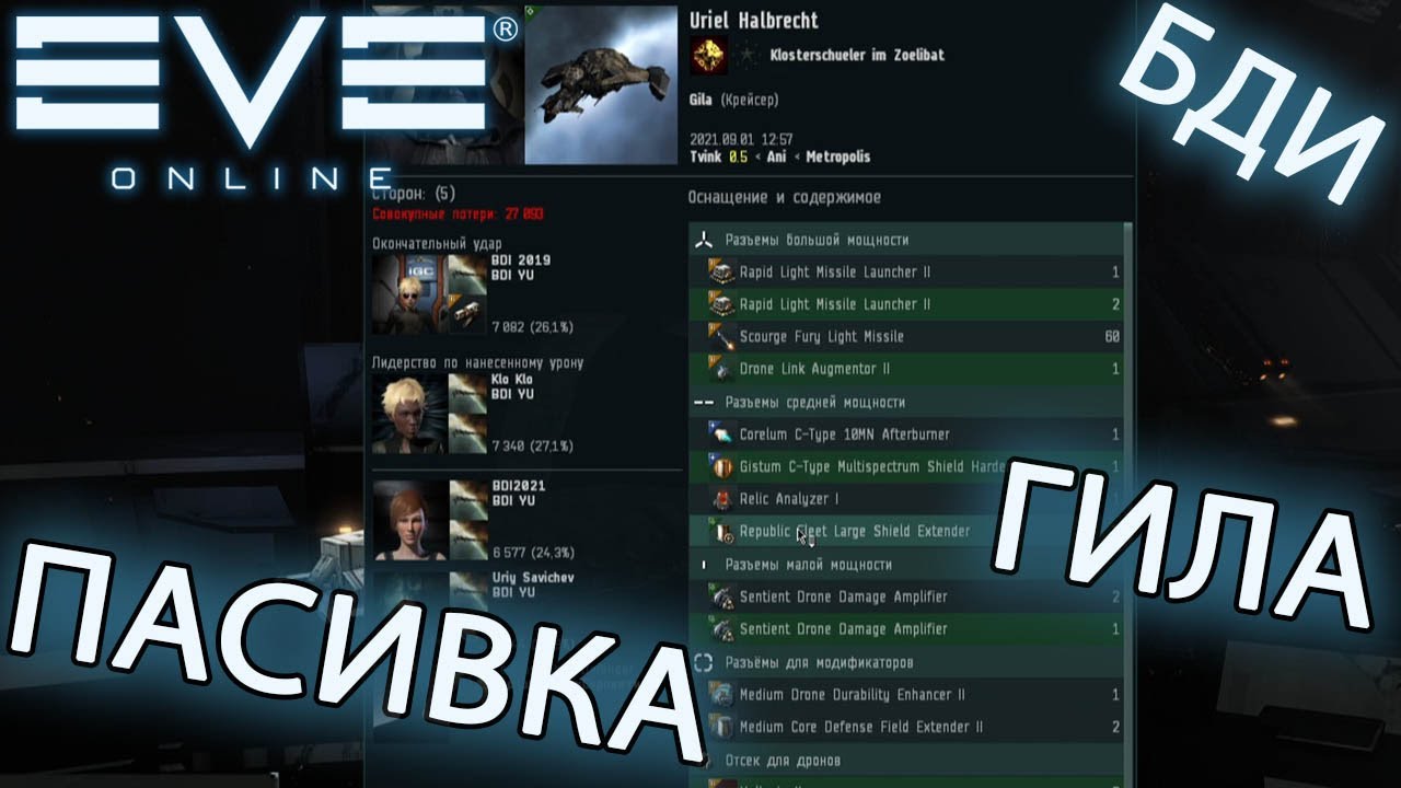 EvE online | 4 каталиста и пасивная гила, еле продавил