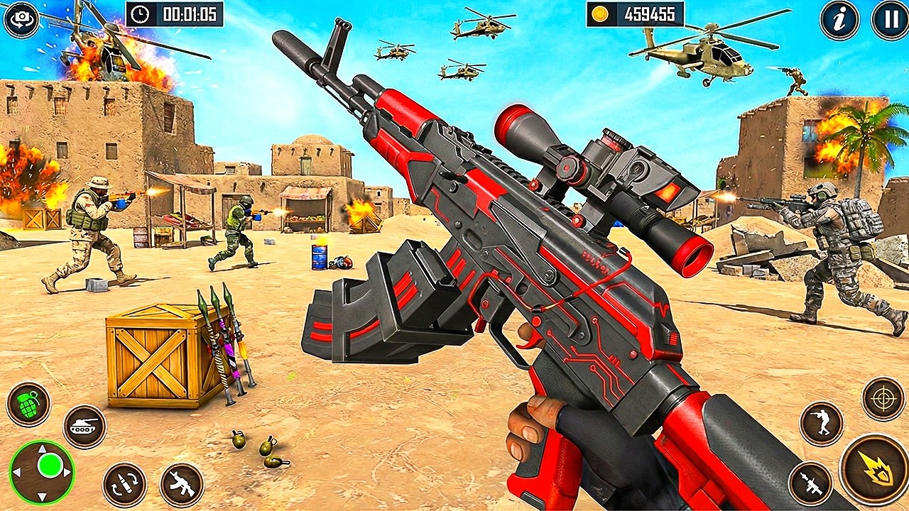 Gun Strike Fire Anti-Terrorist Shooting Commando Strike Force _ Android GamePlay