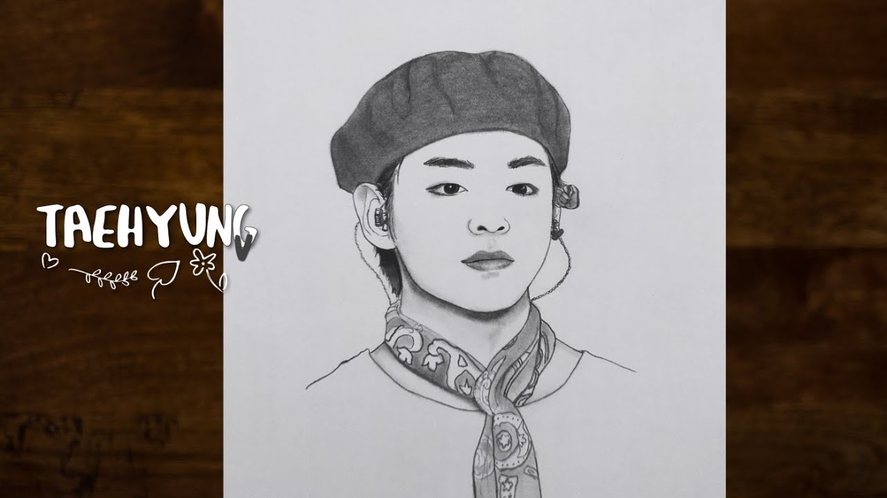 Pencil sketch of BTS V (step by step) | Face Drawing of a boy | How to draw BTS members | YouCanDraw