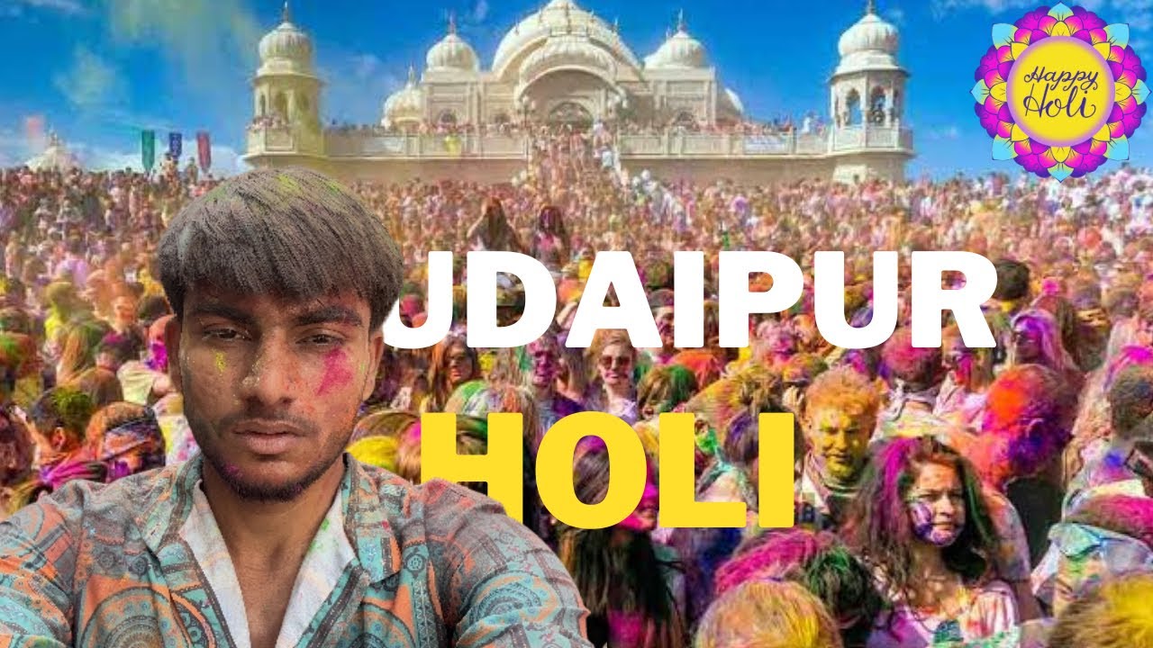 WORLD FAMOUS UDAIPUR HOLI : jagdish chowk || city of lakes