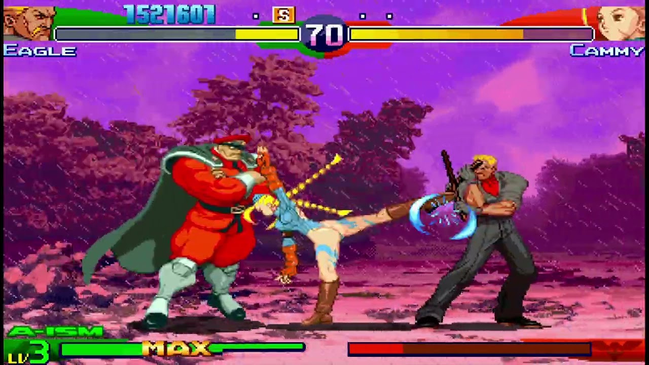 Eagle VS M. Bison and Cammy – Street Fighter Alpha 3 Max