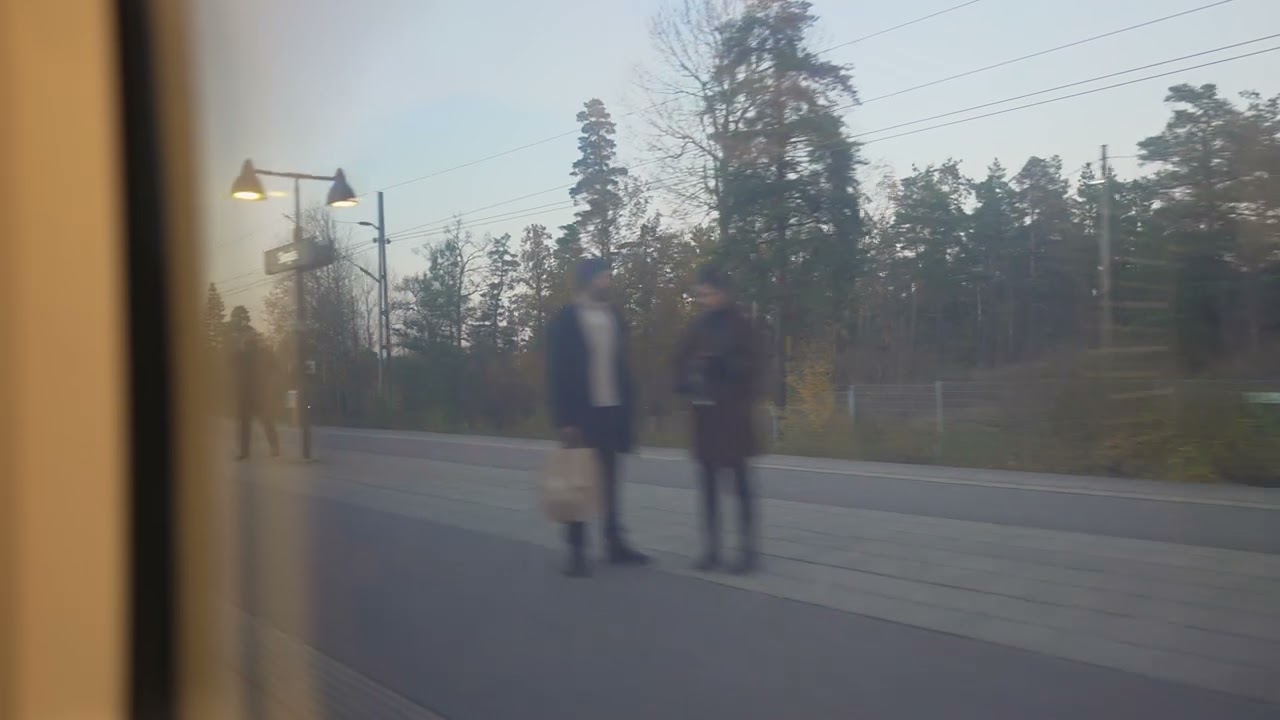 Sweden, Stockholm, train ride from Jordbro to Södra Station