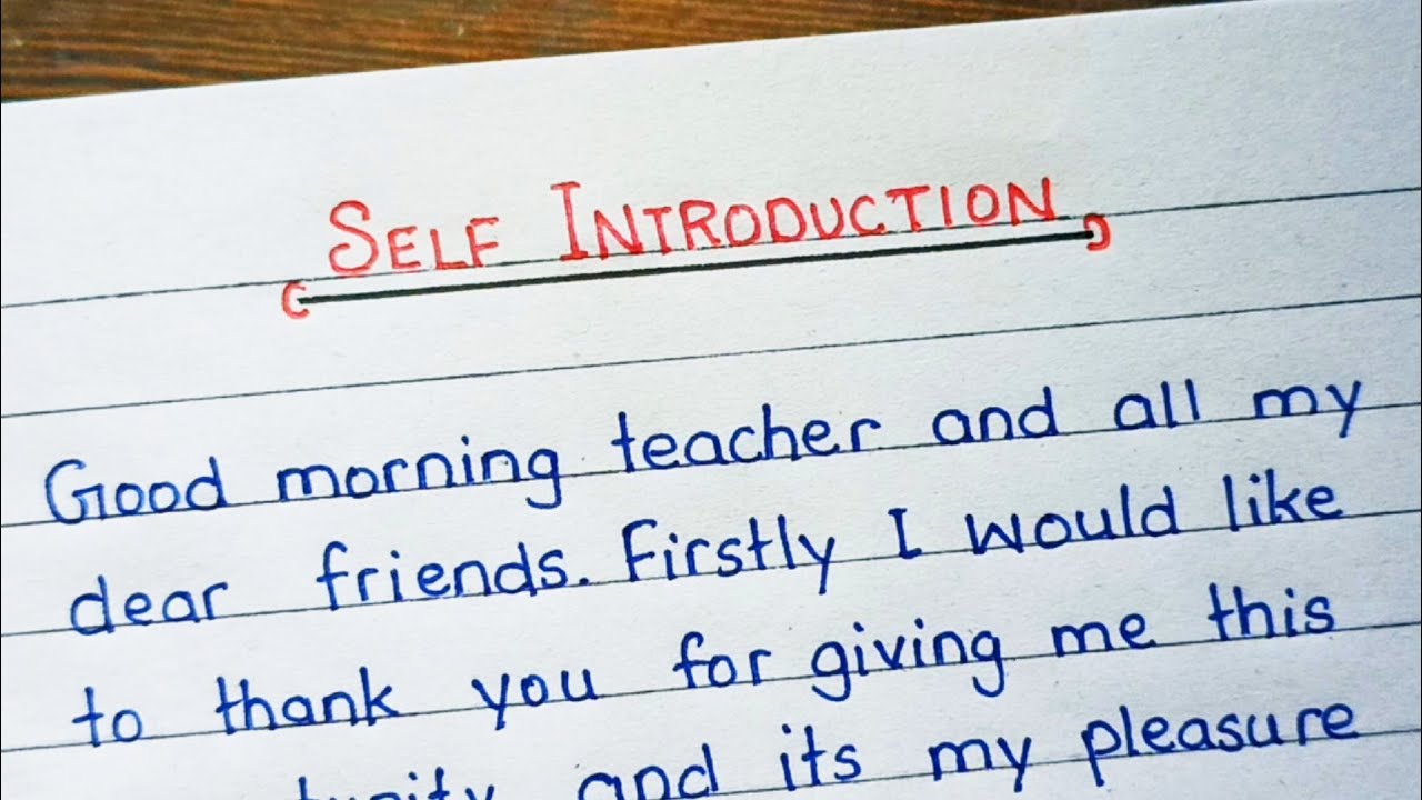 Self introduction | How to introduce yourself