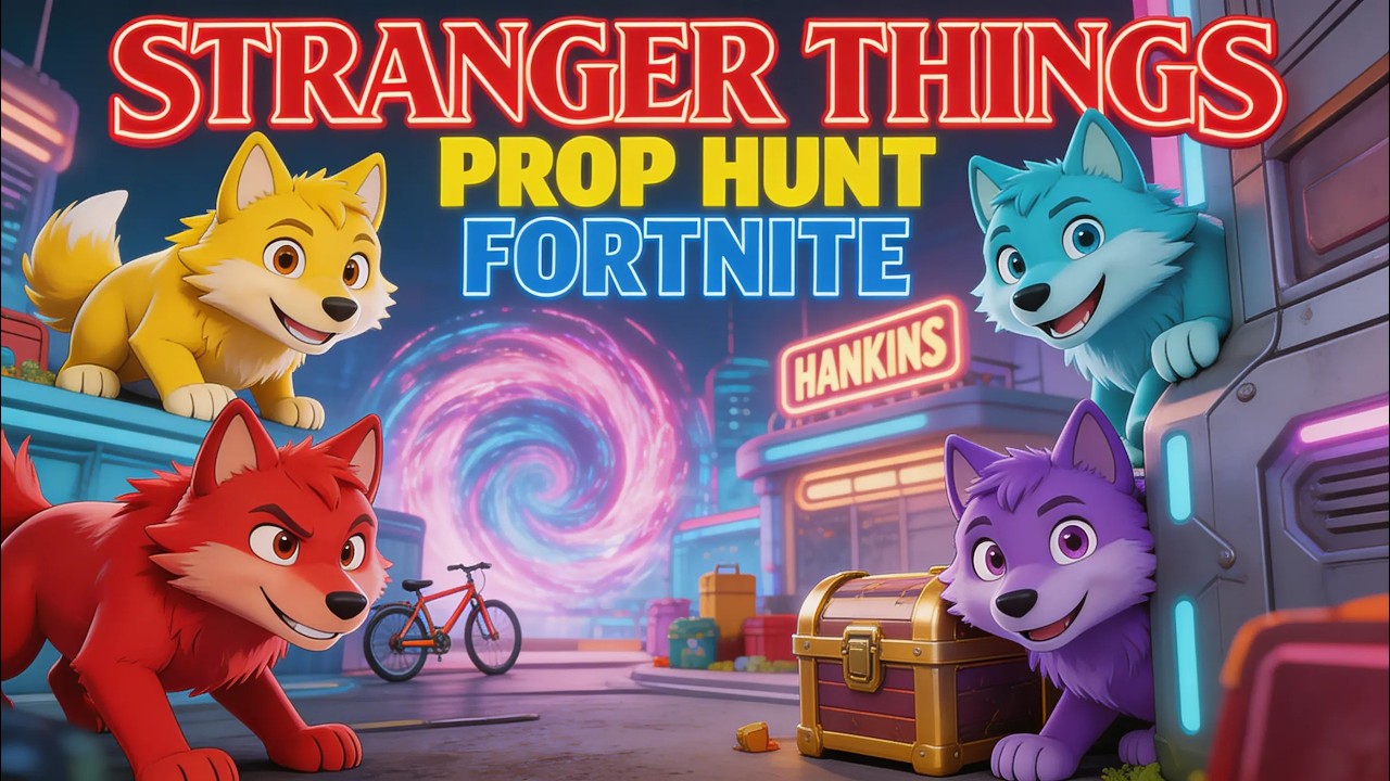 Stranger thing prop hunt in fortnite...(funny)