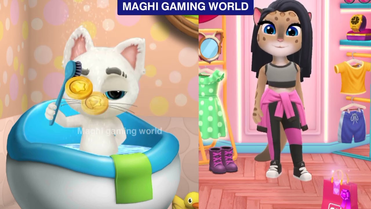 Oscar The Cat :Virtual pet 🆚 My Talking Angela