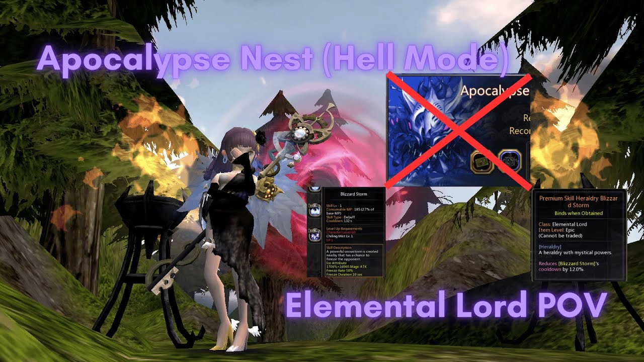 UNLIMITED ICE STACKS! Apocalypse Nest Hell Mode - Elemental Lord POV | Dragon Nest Classic