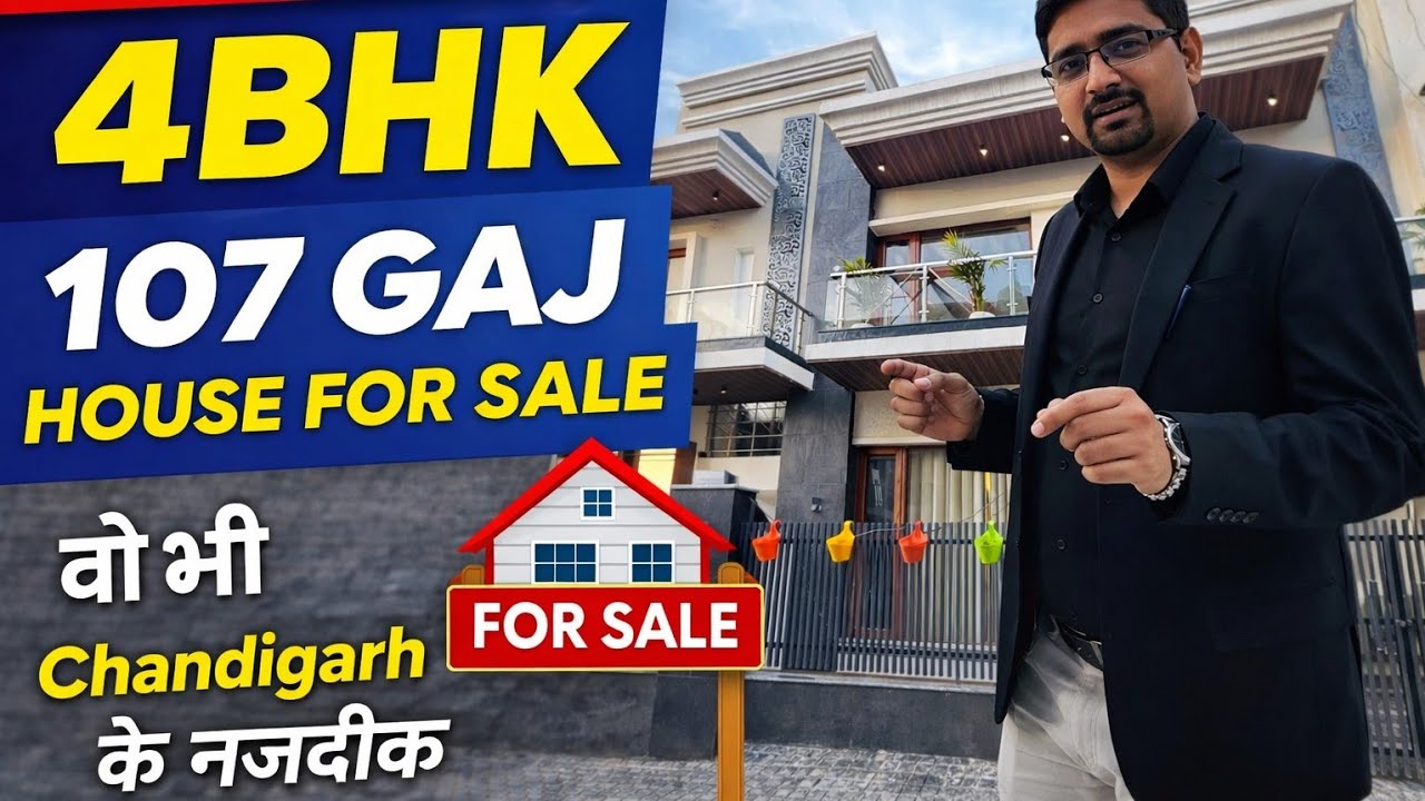 🔥Luxurious 4BHK 107Gaj House For Sale @Sector 123 Mohali, Near Chandigarh 🏠👌