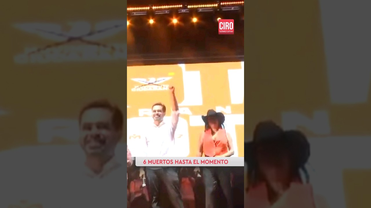 Colapso de escenario para el cierre de campa&ntilde;a de candidatos de #MC deja varios  muertos.