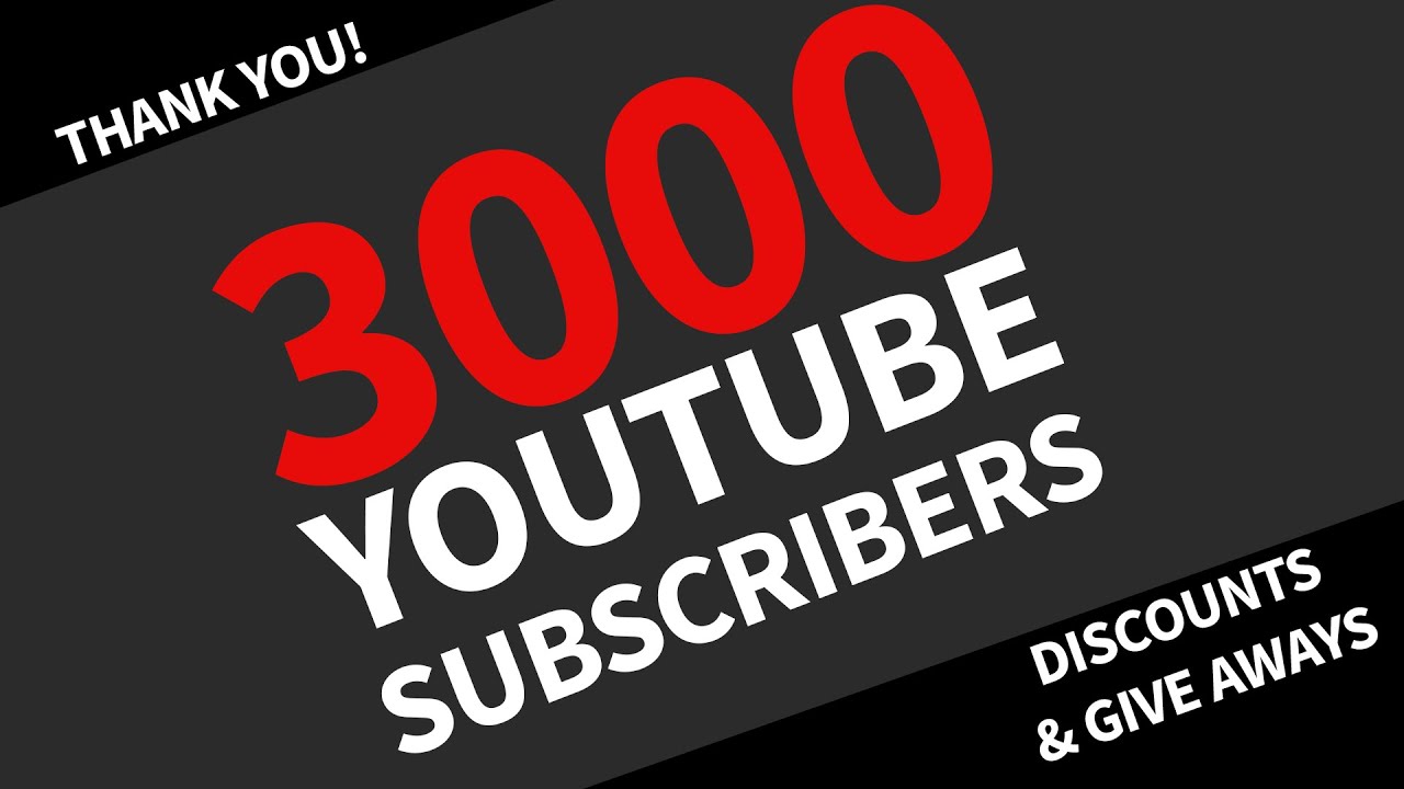 3000 subscribers - Discounts & Give away!!!