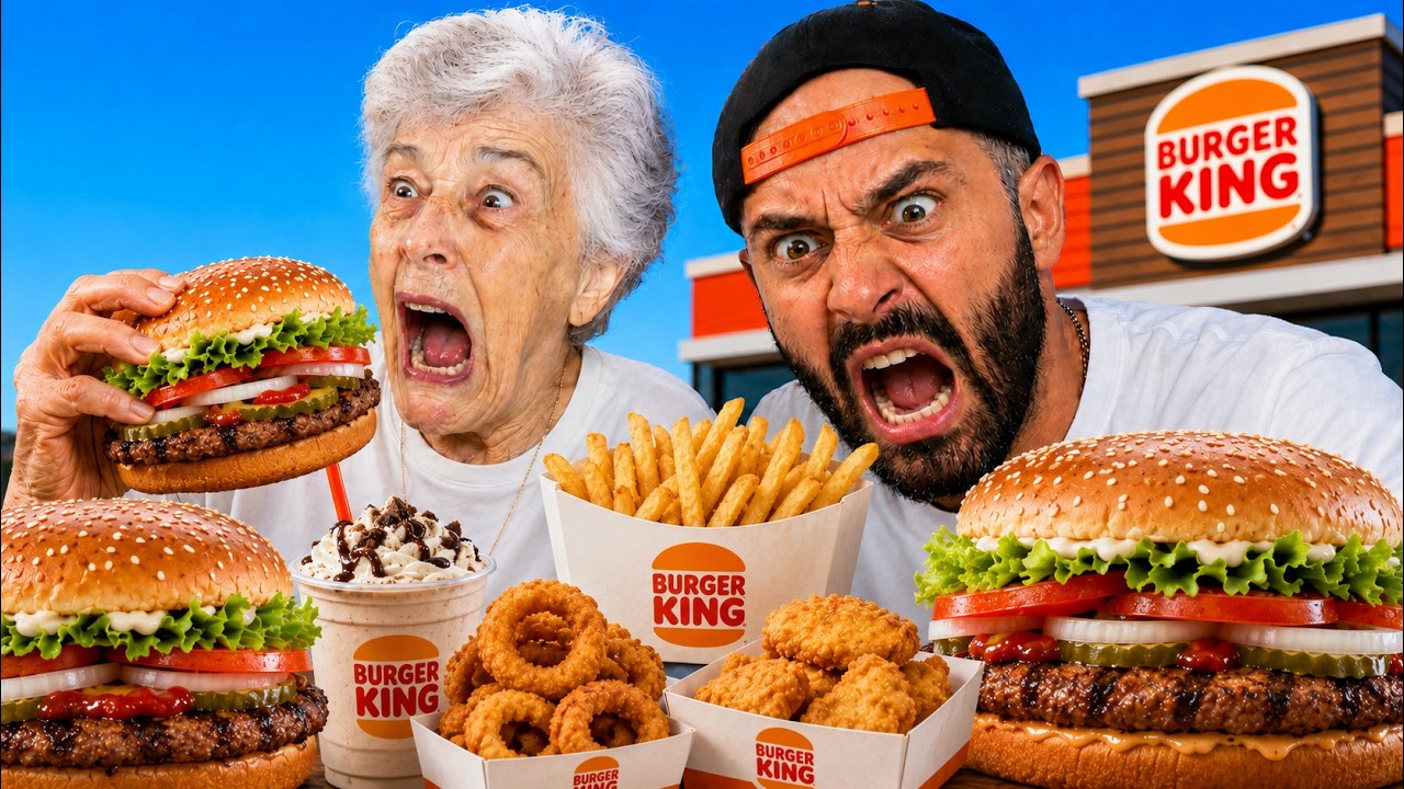 🍔🍟NONNA MANGIA BURGER KING PER LA PRIMA VOLTA