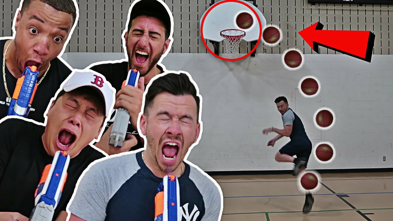 NERF RUSSIAN ROULETTE TRICK SHOT CHALLENGE!!