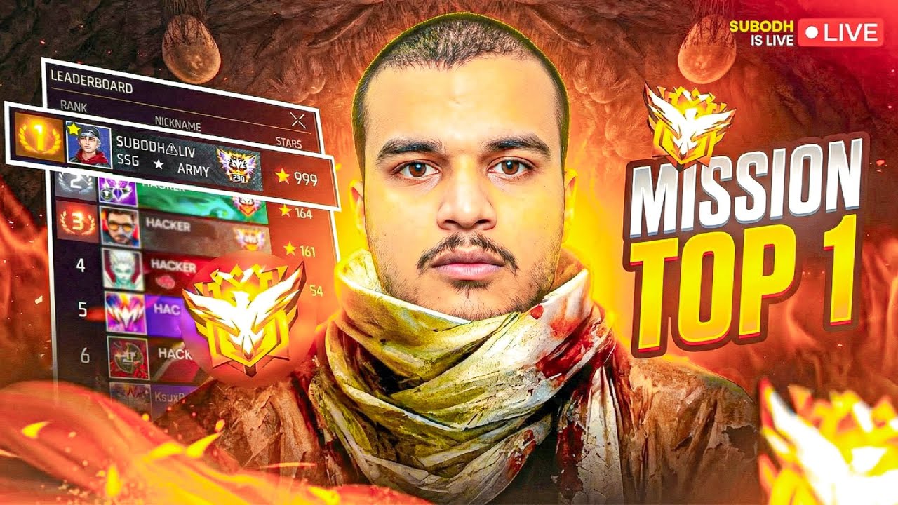 REGION TOP 1 PLAYER 🤯 SUBODH IS LIVE 🔴 #freefire  #freefirelive  #live