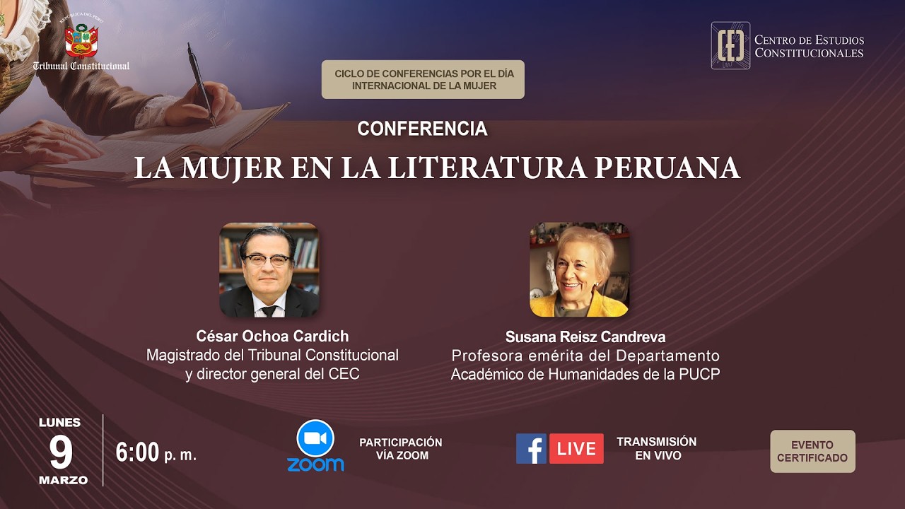 CONFERENCIA: “LA MUJER EN LA LITERATURA PERUANA”