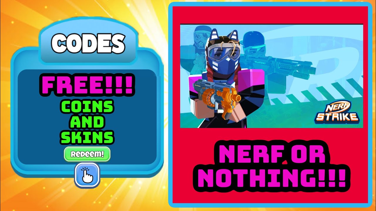 ROBLOX NERF STRIKE CODES, Latest Roblox Codes *GET FREE COINS*.