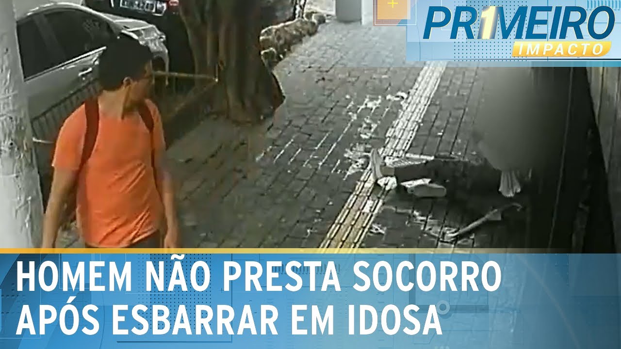 Homem esbarra em idosa, mulher quebra fêmur e não recebe ajuda | Primeiro Impacto (24/10/23)