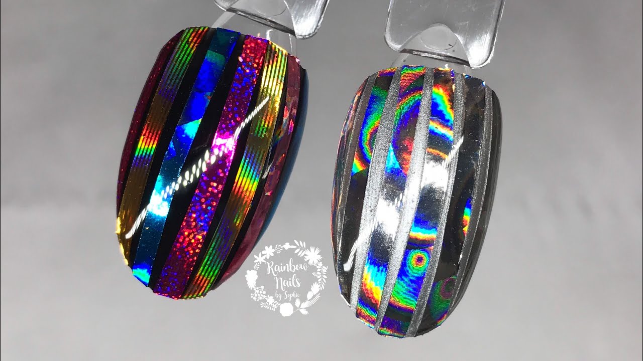 Holo Foil Nails - Easy Nail Tutorial | Rainbow Nails by Sophie