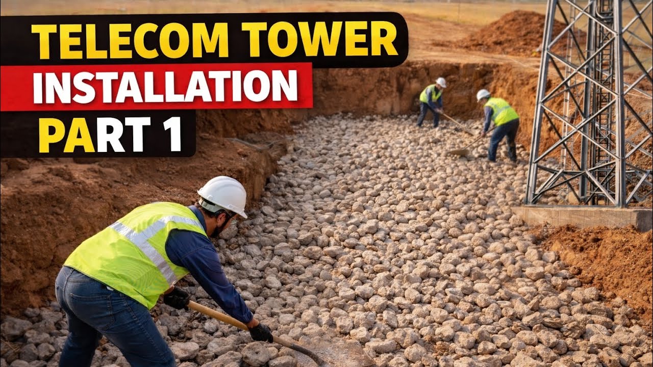 Telecom Tower Installation Process | Foundation to PCC Work | Part 1