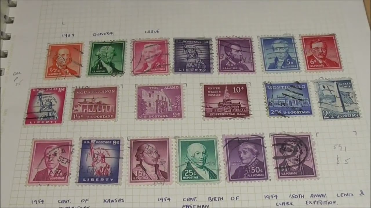 Vintage USA Stamp Album Search 