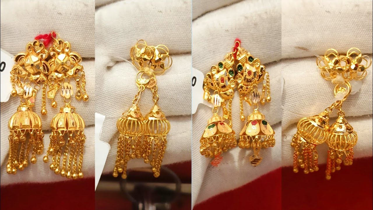 Beautiful Bride Gold Jhumka With Price|| only 4 gram under gold jhumka design| trending jhumka 2026|