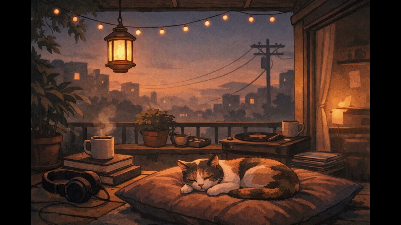 late night lofi hip hop ☕ slow chill instrumental beats to relax, study & sleep