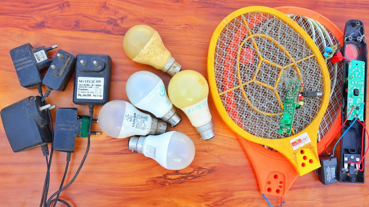 Awesome uses of old mosquito killer led bulb and old mobile charger
