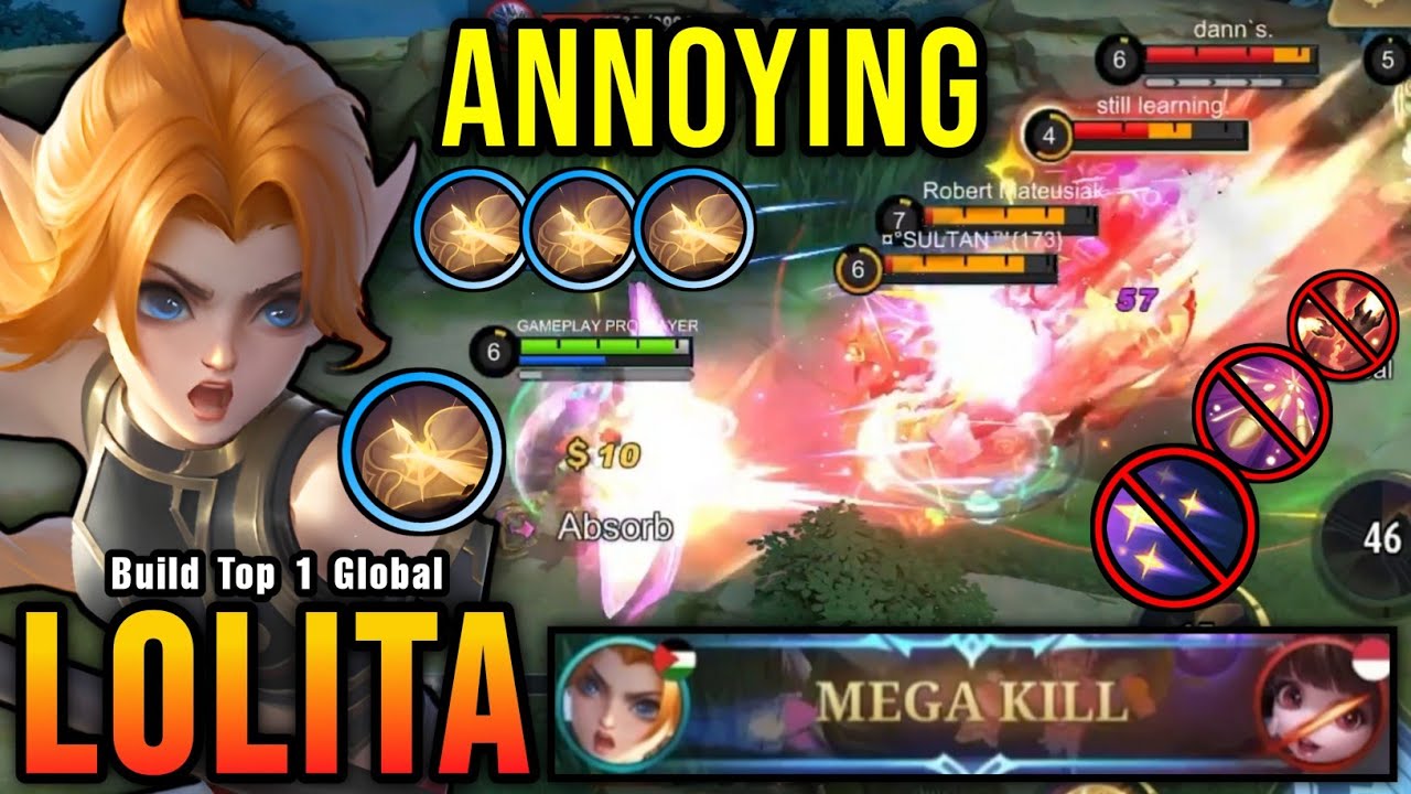 Super Tank Lolita 100% Annoying Guardian's Reflection!! - Build Top 1 Global Lolita ~ MLBB