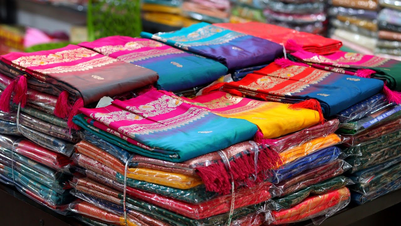 💥Santipur saree market । wedding Banarasi Saree । silk saree wholesaler । santipur saree। wedding 