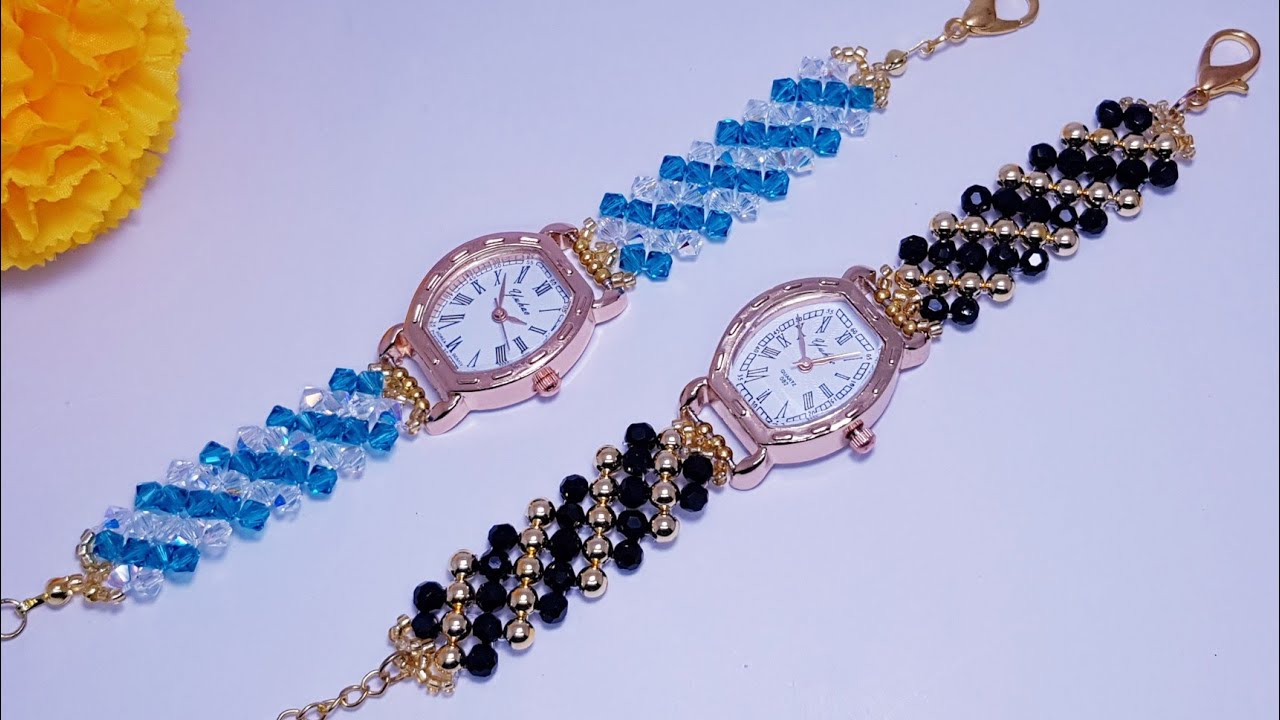 DIY Watch band by Crystal.Beading tutorial