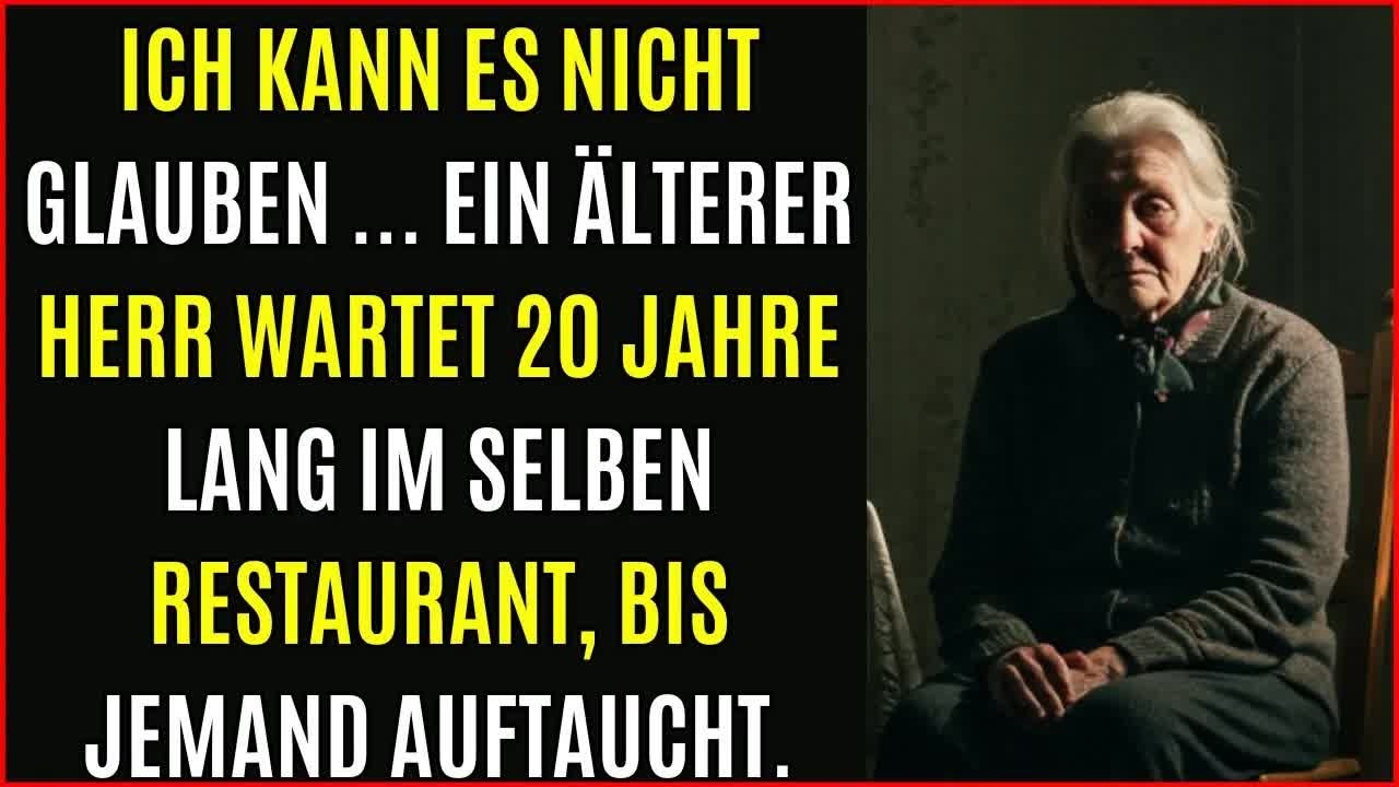 Ich kann es nicht glauben ... ein älterer Herr wartet 20 Jahre lang im selben Restaurant, bis jemand