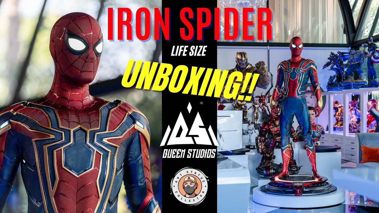 Life Size Iron Spider Unboxing | Queen Studios Collectibles