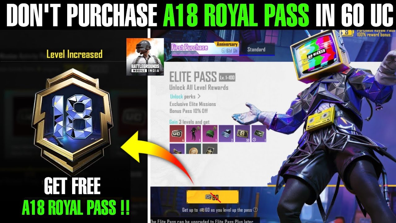 Don't Purchase! A18 Royal Pass In 60 Uc 🤨| Extra 8 Free Material | New RP Point Voucher Shop