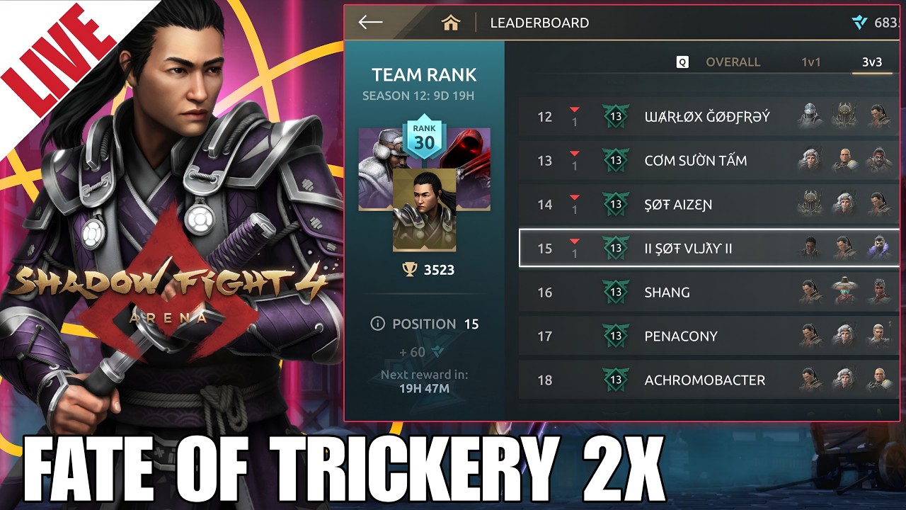 Using Fate of Trickery 2x in Shadow Fight 4 Arena Live 2026 🎮
