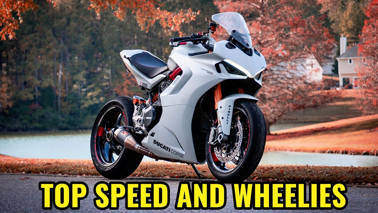 Ducati Supersport Top Speed Aggressive Ride | Wheelies