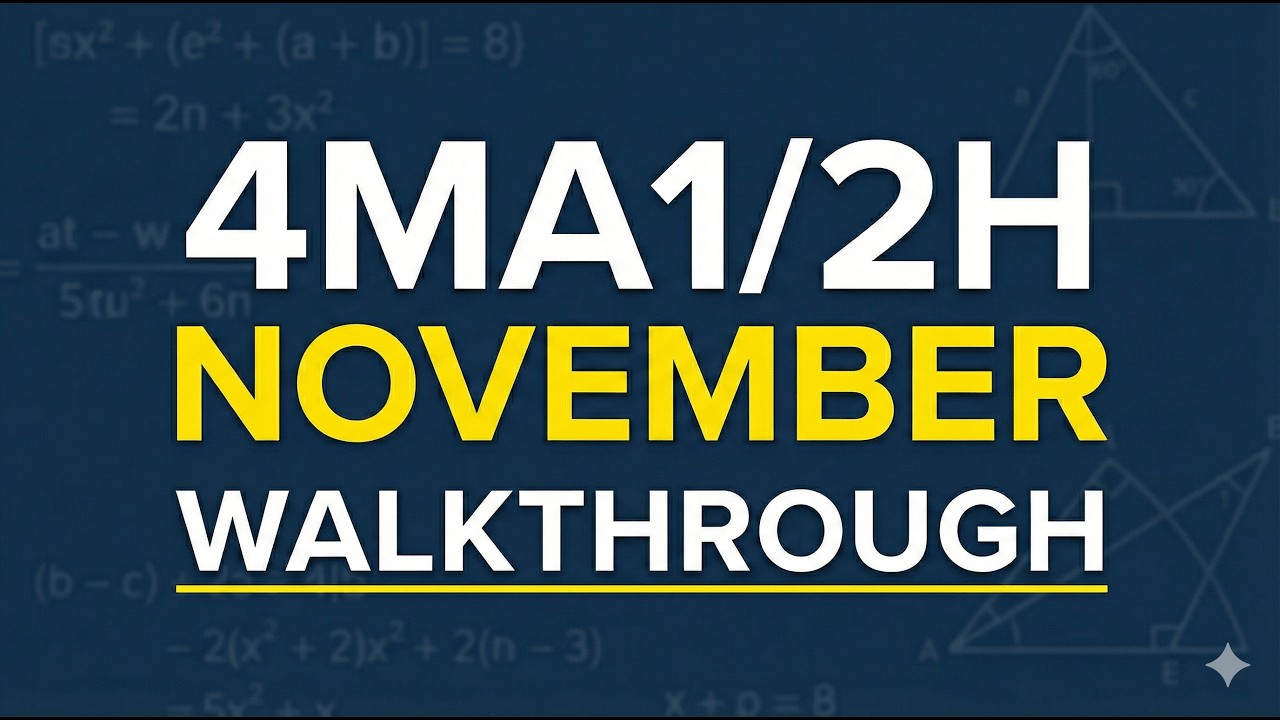 Edexcel IGCSE Maths 4MA1/2H November | Full Paper Walkthrough & Mark Scheme Strategy (Higher Tier)