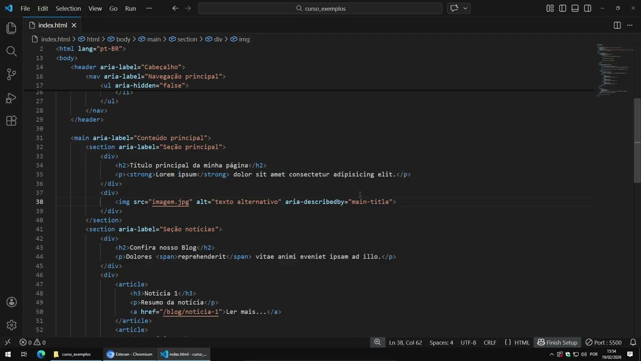 HTML - Semântica e Acessibilidade