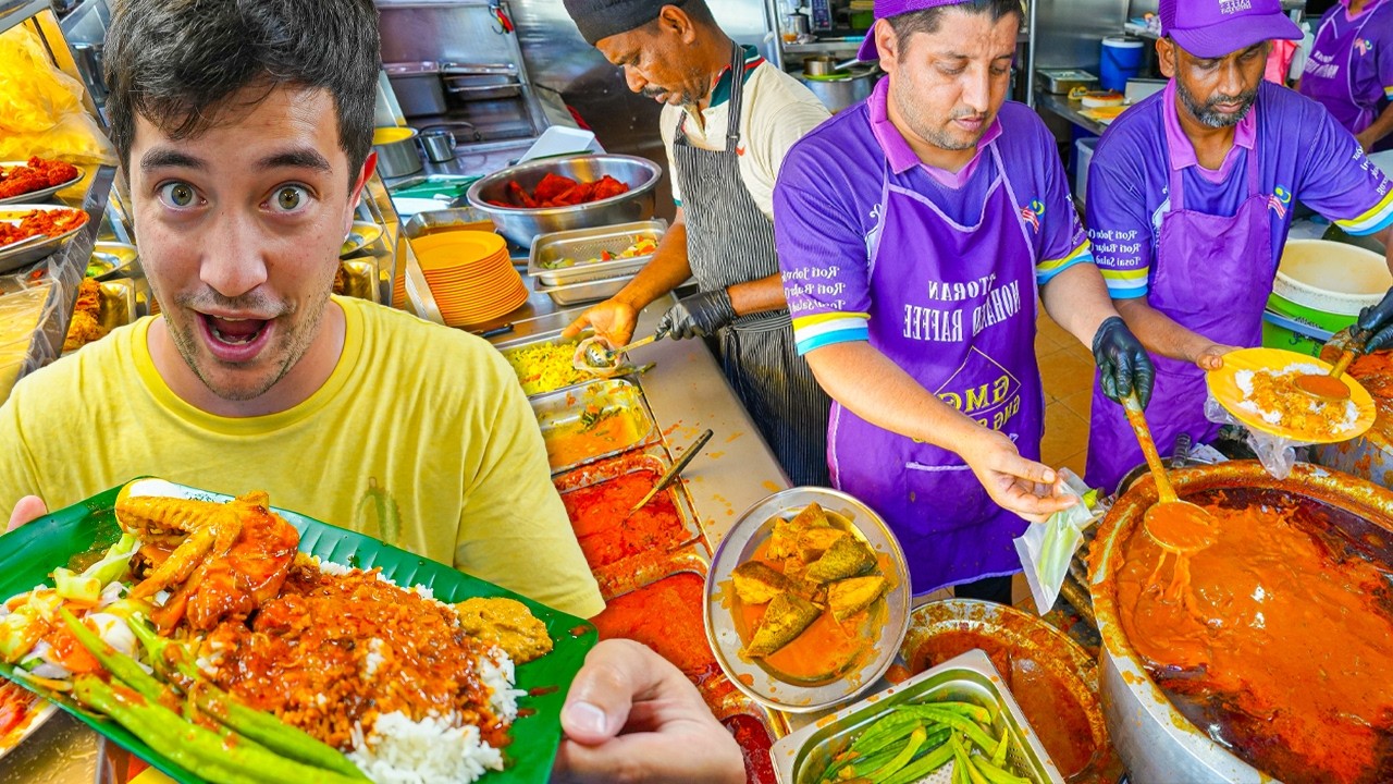 Penang's Century Old Street Food 🇲🇾 103 Year Old Tamil Apom & UNLIMITED Curry in Malaysia!