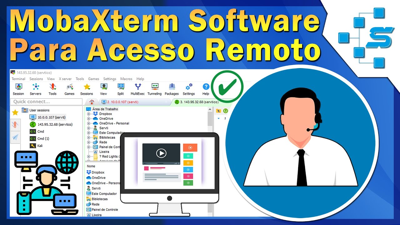 MobaXterm Software Para Acesso Remoto SSH, RDP, Telnet, Rlogin, XDMCP, FTP, SFTP, Serial ETC