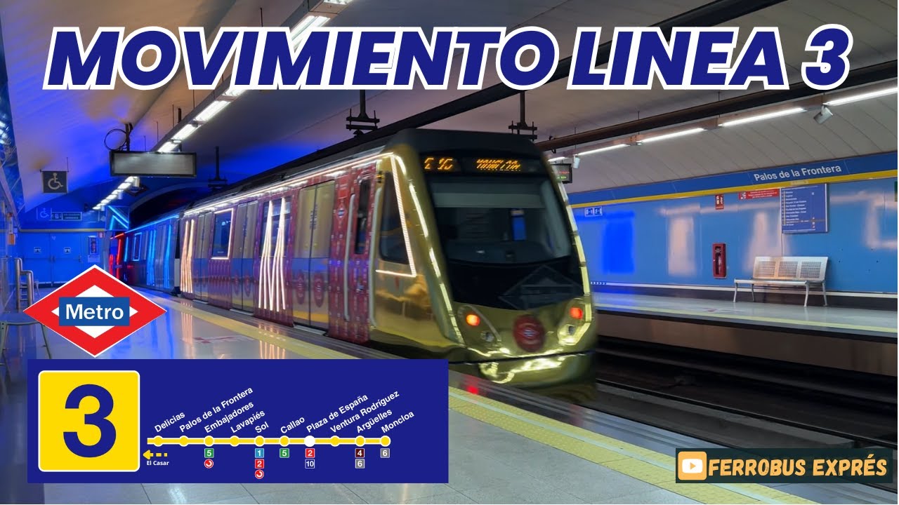 METRO DE MADRID: MOVIMIENTO en la Línea 3 ¡Cazamos el METRO de la NAVIDAD!