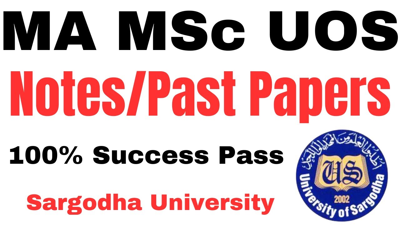 MA MSc UOS Notes & Past Papers Solved | MA MSc 100% Success Papers UOS