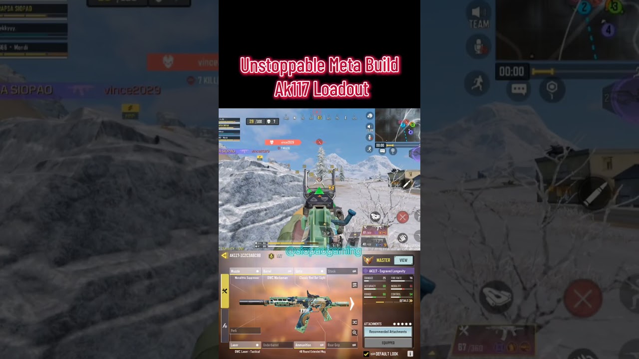 AK-117 Best Loadout for CODM BR The Ultimate Meta Setup! #CODMobile #AK117 #CODM #CallofDutyMobile