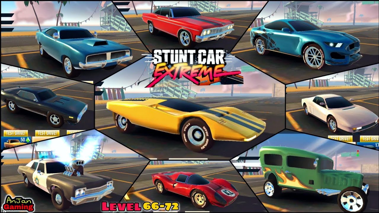 Stunt Car Extreme Levels 66-72 😍🔥|| New Different Cars Game 🔥Stunt Car Extreme Gameplay Part-9