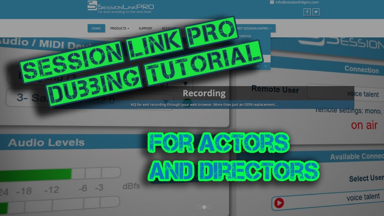 SessionLinkPro - Dubbing |Tutorial for Actors and Directors
