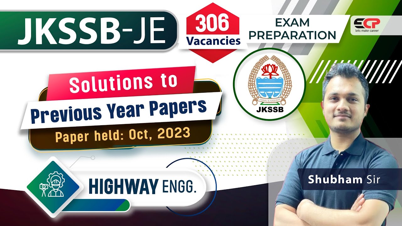 Highway Engineering | JKSSB JE 2023 Previous Year Question Solution