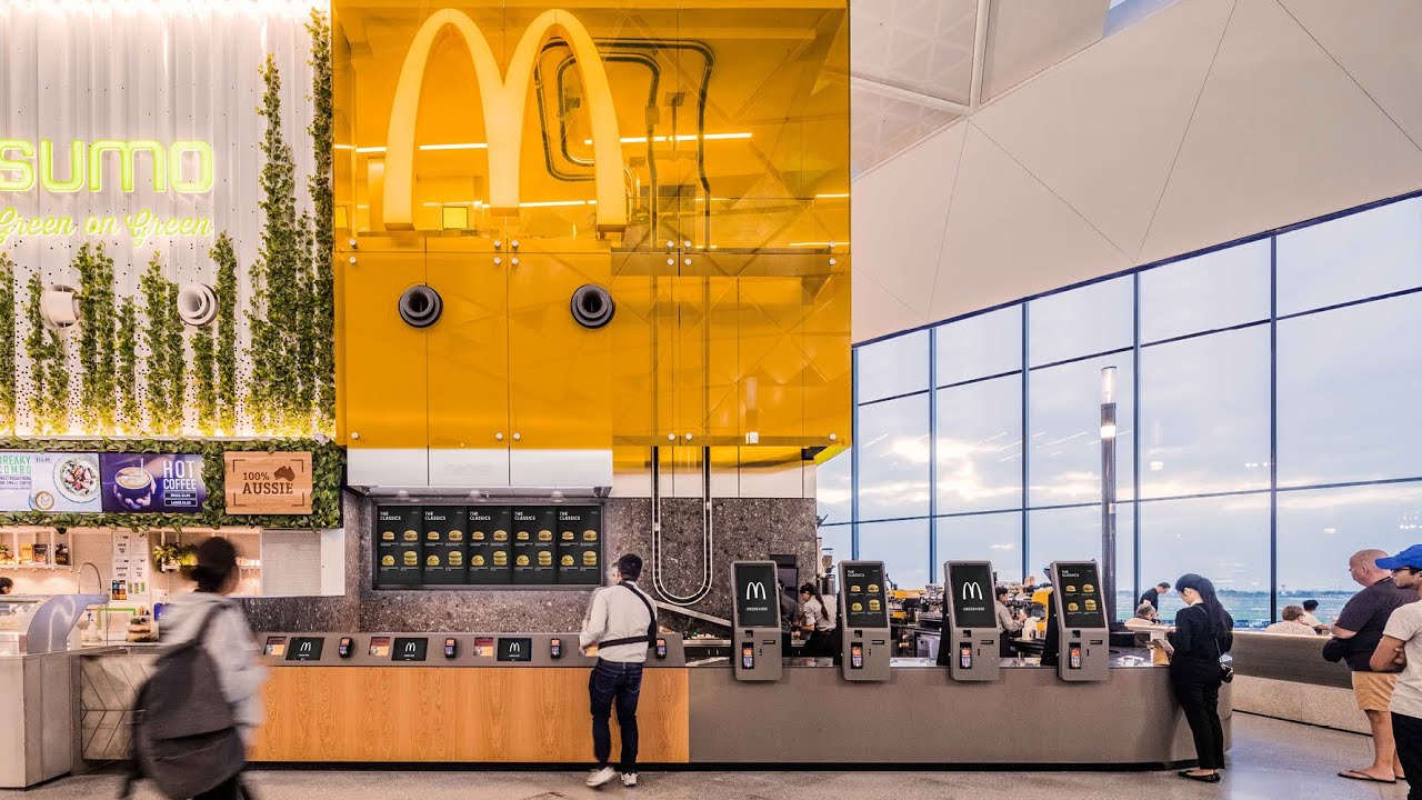 McDonald's Sky Kitchen - Sydney International Airport - Designed by Landini Associates
