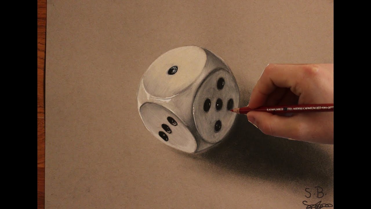 3D drawing challenge: A dice