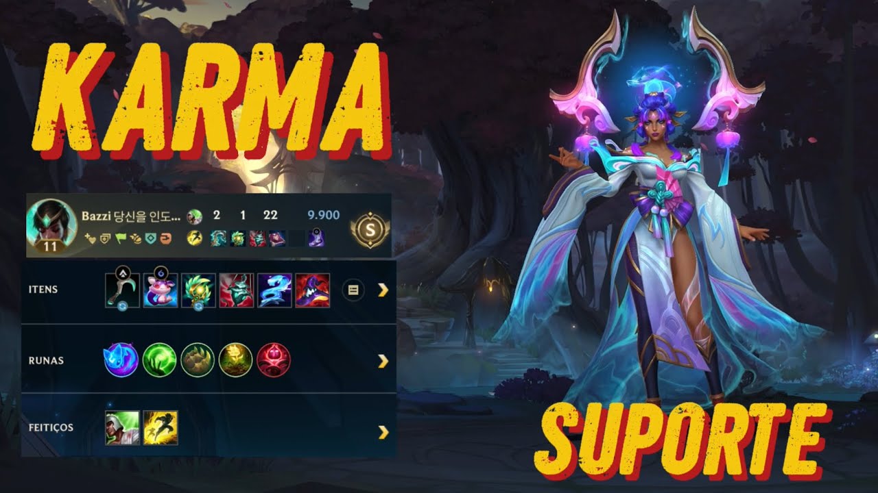 KARMA SUPORTE PEEL UM DOS MELHORES SUPORTES!! | RANQUEADA SEASON 20 | WILD RIFT