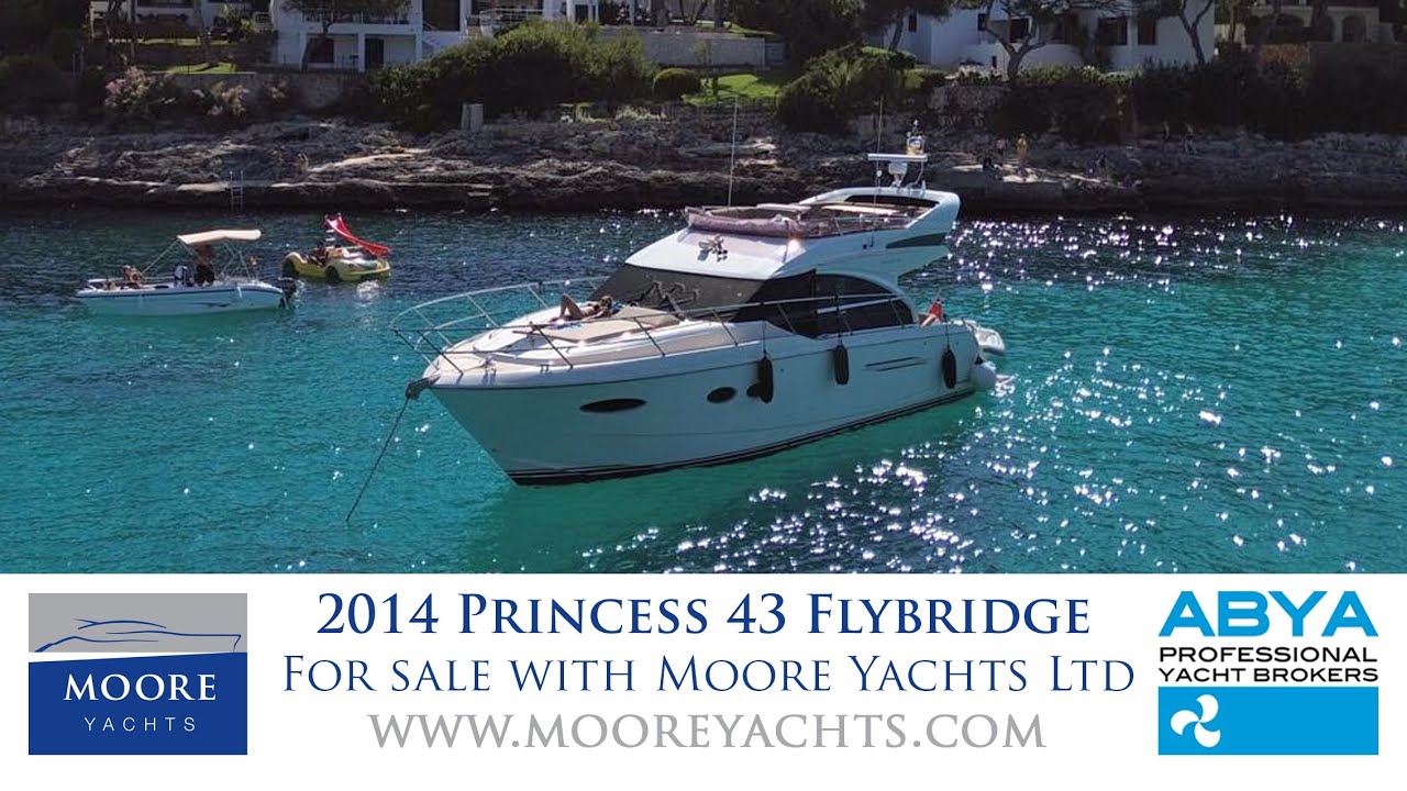 2014 Princess 43 Flybridge for sale with Moore Yachts Ltd