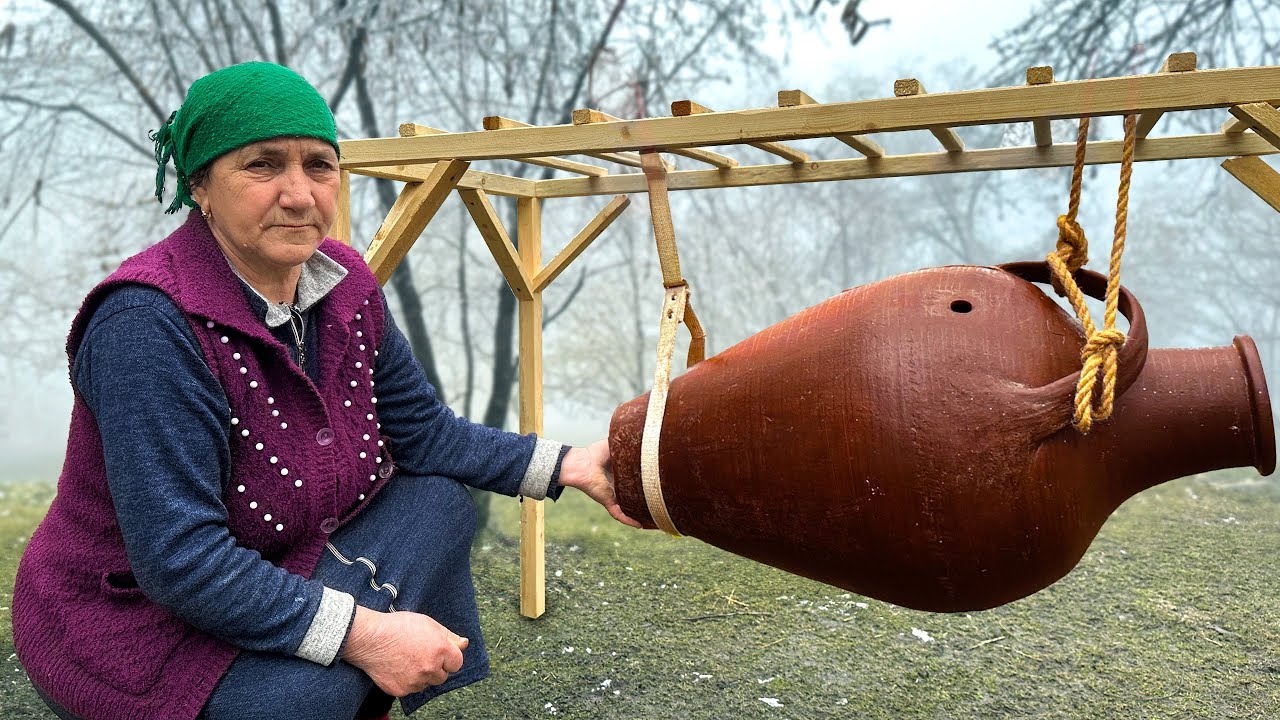 How Traditional Azerbaijani Butter is Made? Making Homemade Organic Butter from Fresh Milk