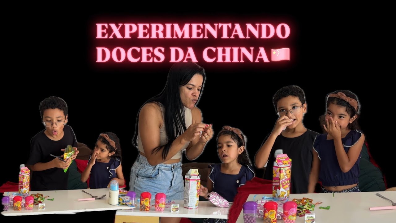 Experimentando doces da China 